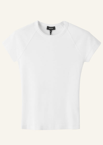 ME+EM Clothing White Ultimate Raglan Tee