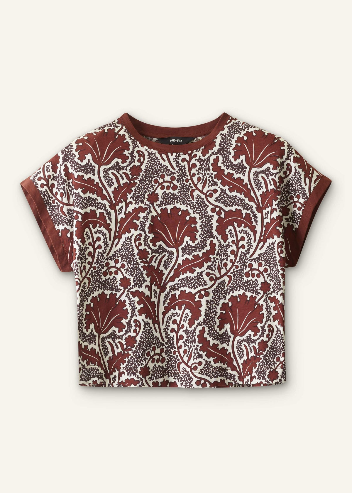 ME+EM Clothing Cinnamon Rising Wildflowers Relaxed Crop Tee