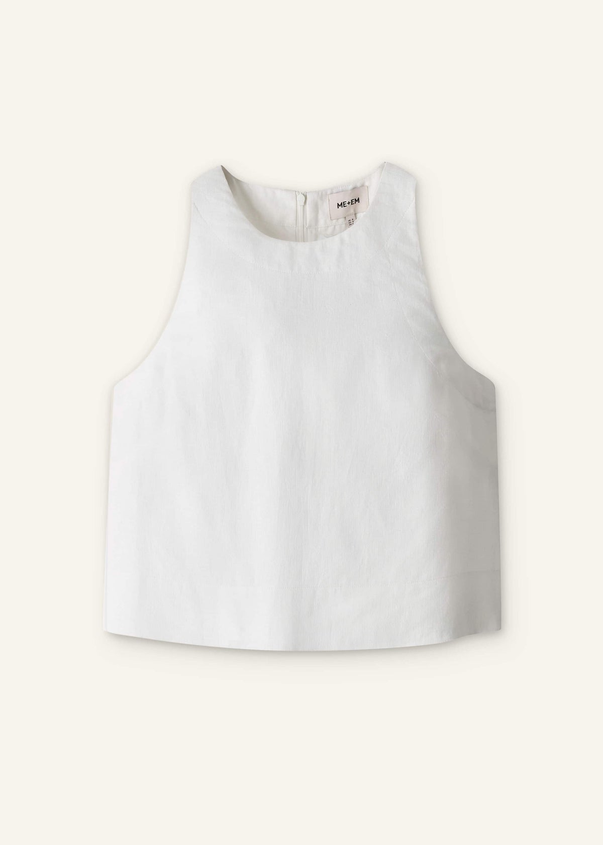 ME+EM Clothing White Shell Crop Top