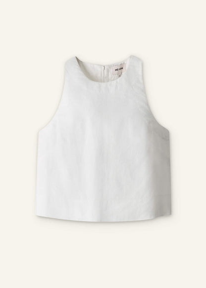 ME+EM Clothing White Shell Crop Top