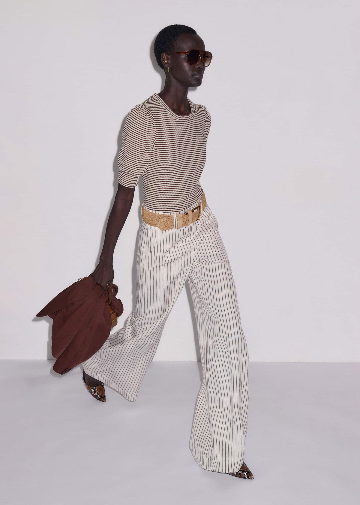 ME+EM Clothing Cinnamon Brown Feminine Sleeve Tee