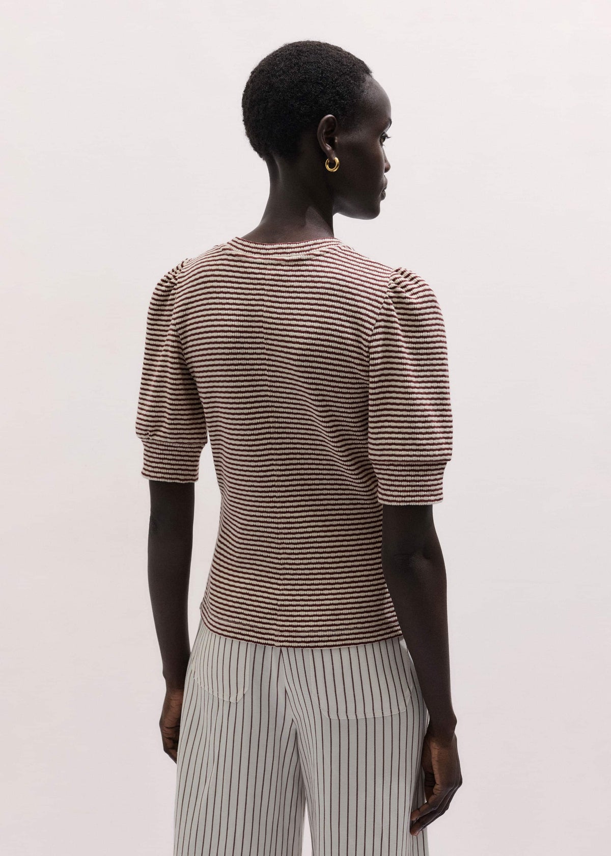 ME+EM Clothing Cinnamon Brown Feminine Sleeve Tee