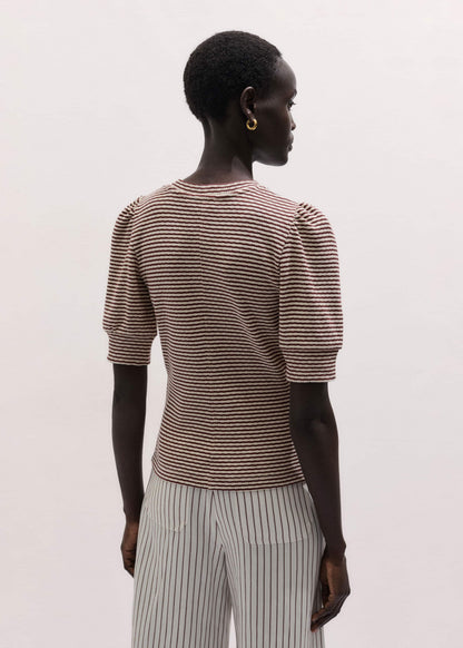 ME+EM Clothing Cinnamon Brown Feminine Sleeve Tee