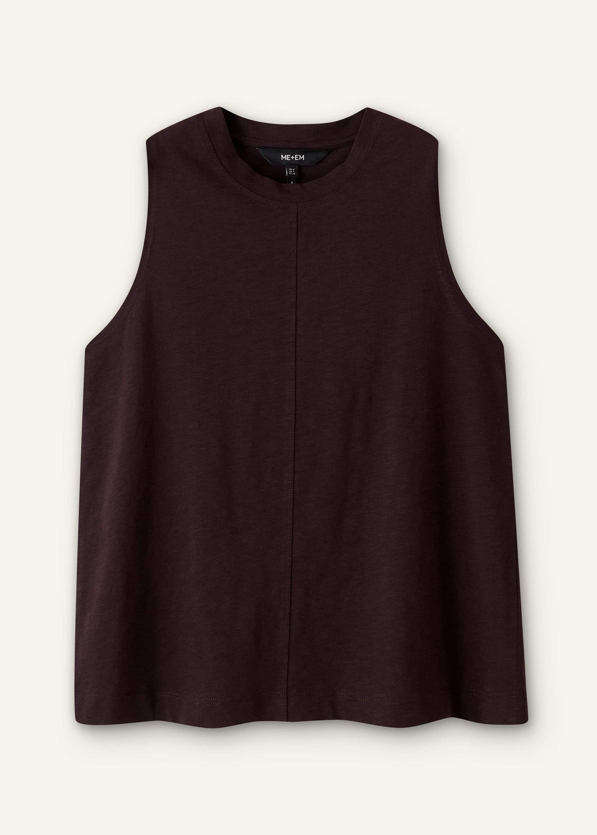 ME+EM Clothing Brown Racerback Swing Top