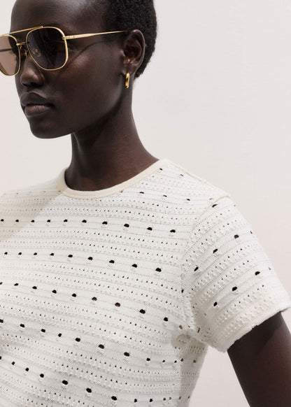ME+EM Clothing Cream Cutout Baby Tee