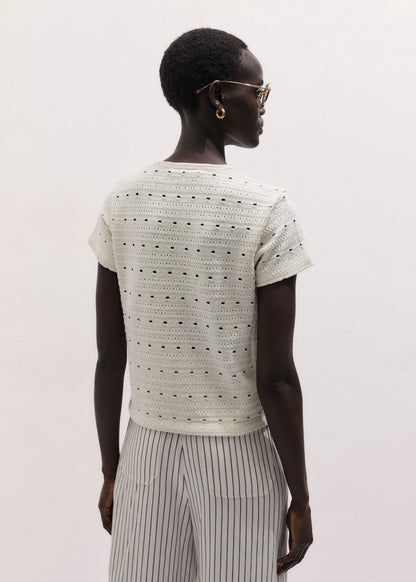 ME+EM Clothing Cream Cutout Baby Tee