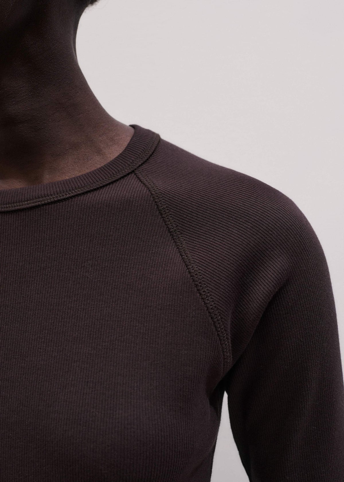 ME+EM Clothing Brown Raglan Crop Tee