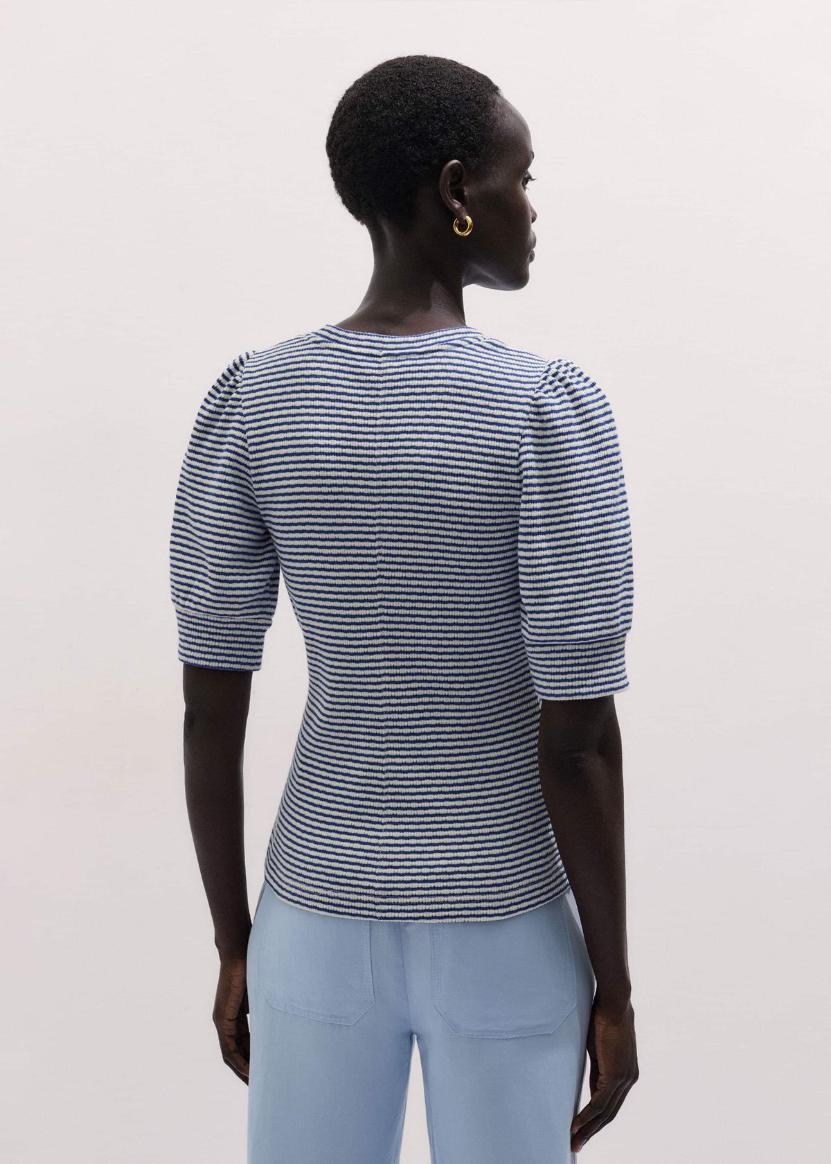 ME+EM Clothing Blue Feminine Sleeve Tee