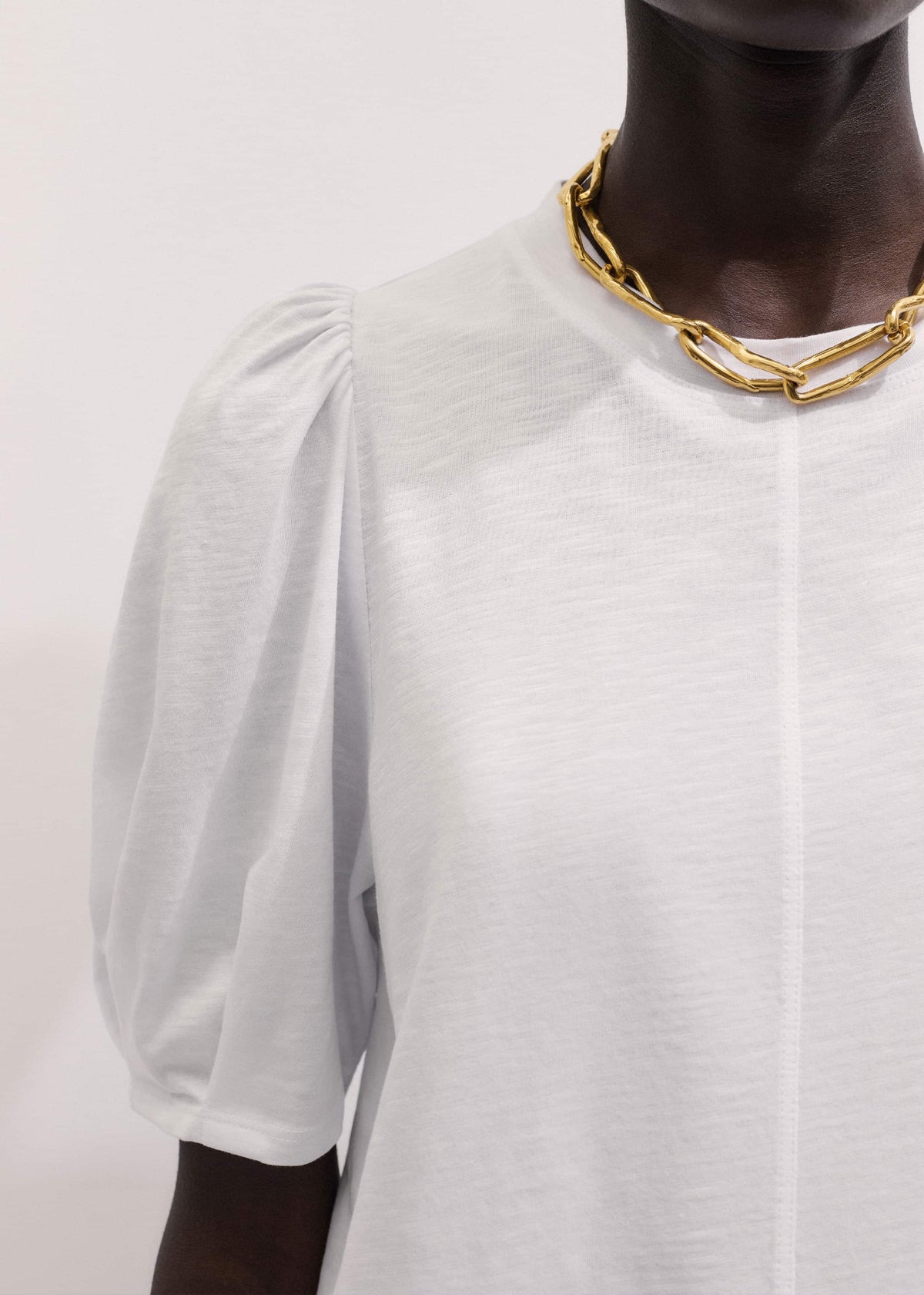 ME+EM Clothing White Feminine Sleeve Swing Top