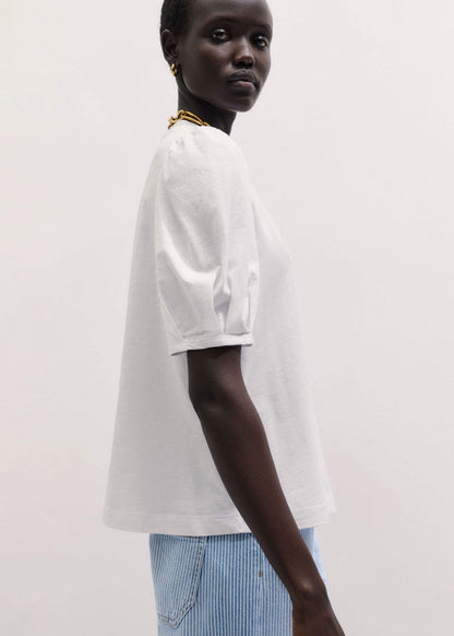 ME+EM Clothing White Feminine Sleeve Swing Top