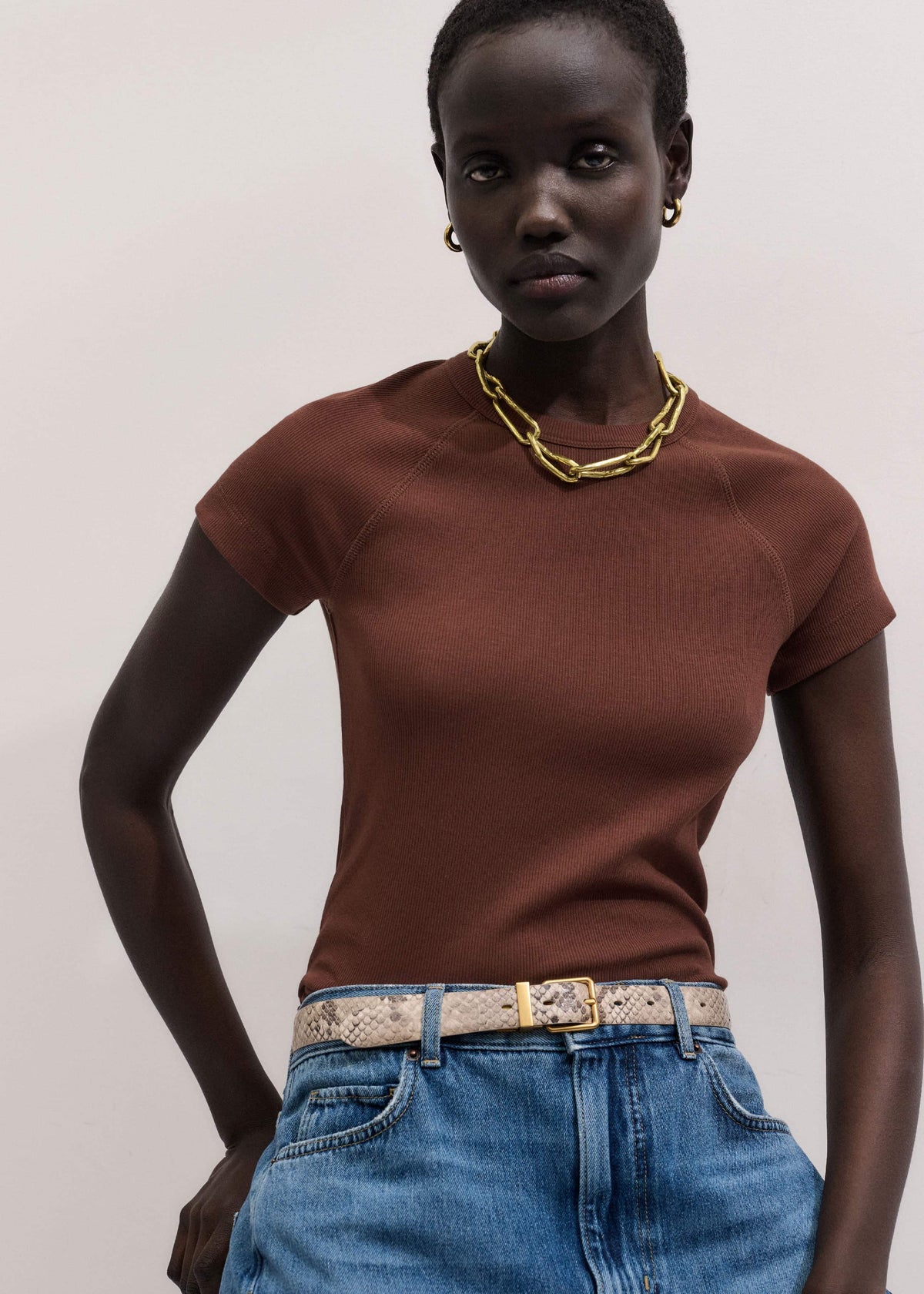 ME+EM Clothing Cinnamon Brown Ultimate Raglan Tee
