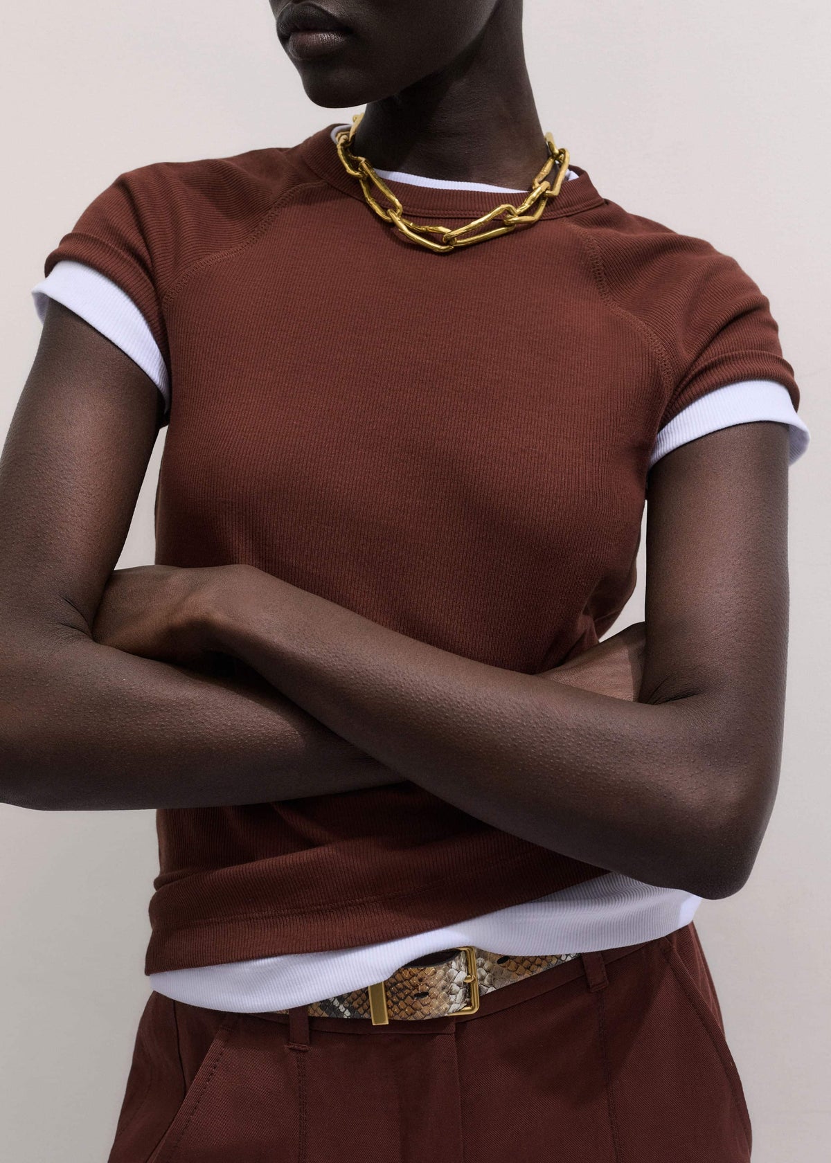 ME+EM Clothing Cinnamon Brown Ultimate Raglan Tee