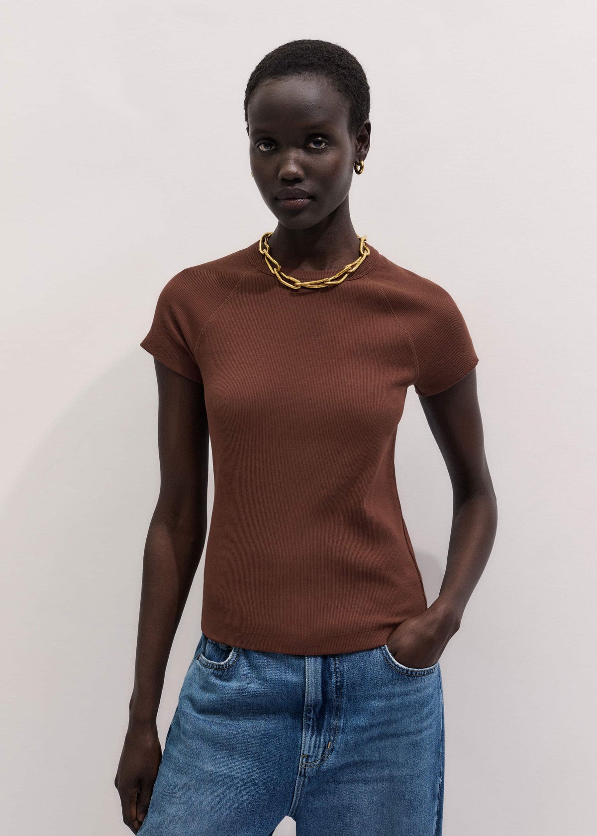 ME+EM Clothing Cinnamon Brown Ultimate Raglan Tee