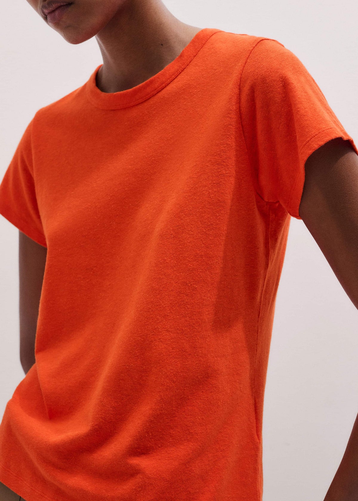 ME+EM Clothing Orange Soft Washed Straight Tee