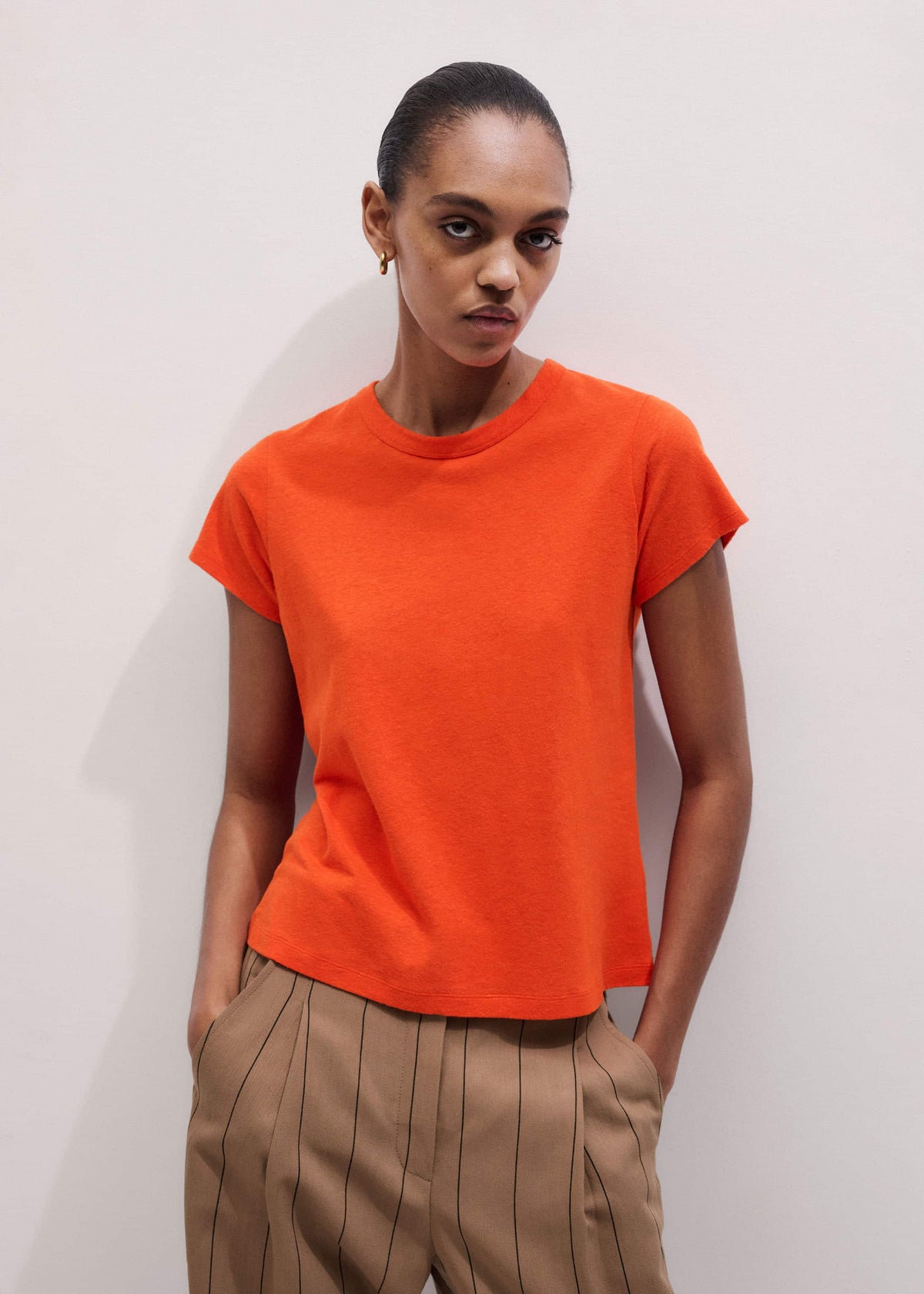 ME+EM Clothing Orange Soft Washed Straight Tee