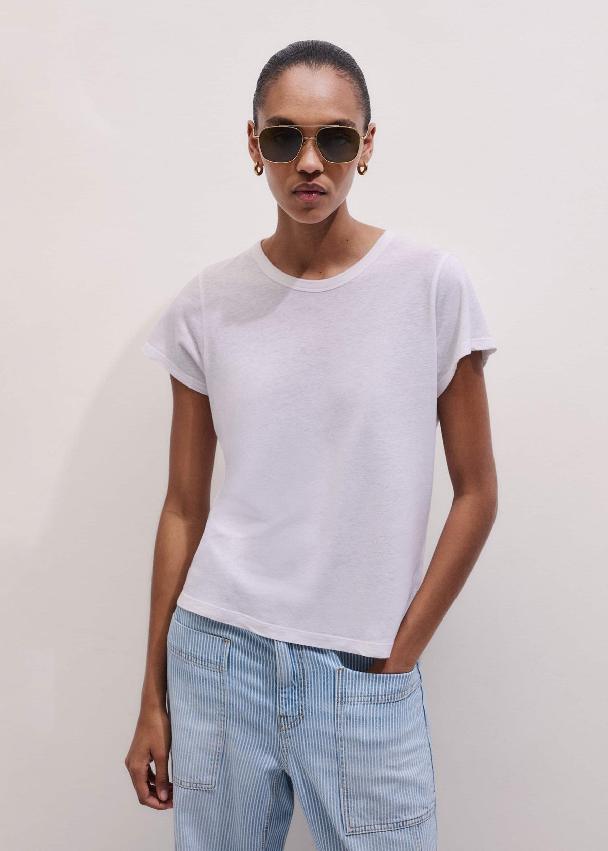 ME+EM Clothing White Soft Washed Tee