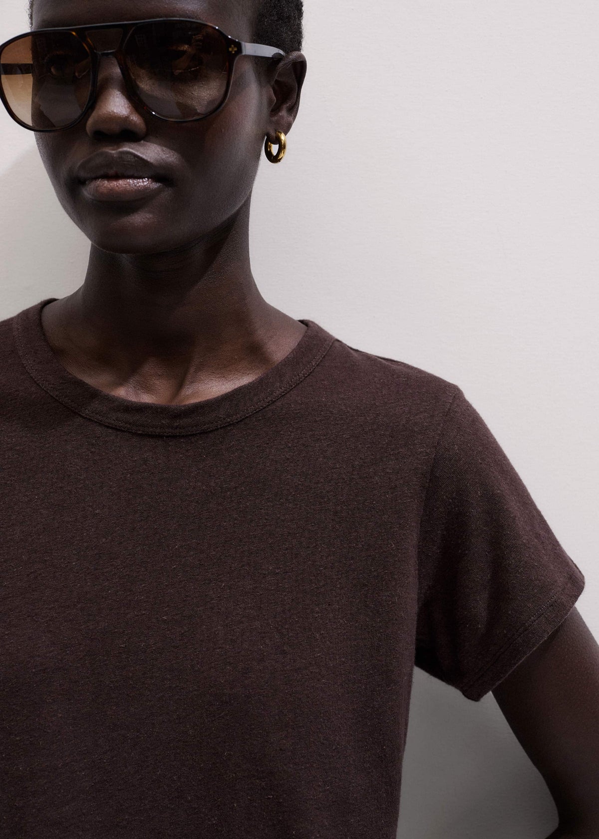 ME+EM Clothing Brown Soft Washed Tee
