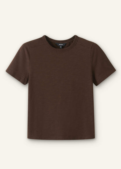 ME+EM Clothing Brown Warm Touch Tee