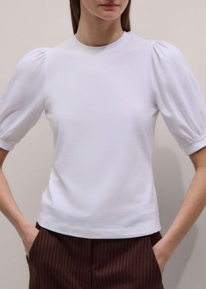 ME+EM Clothing White Feminine Sleeve Tee