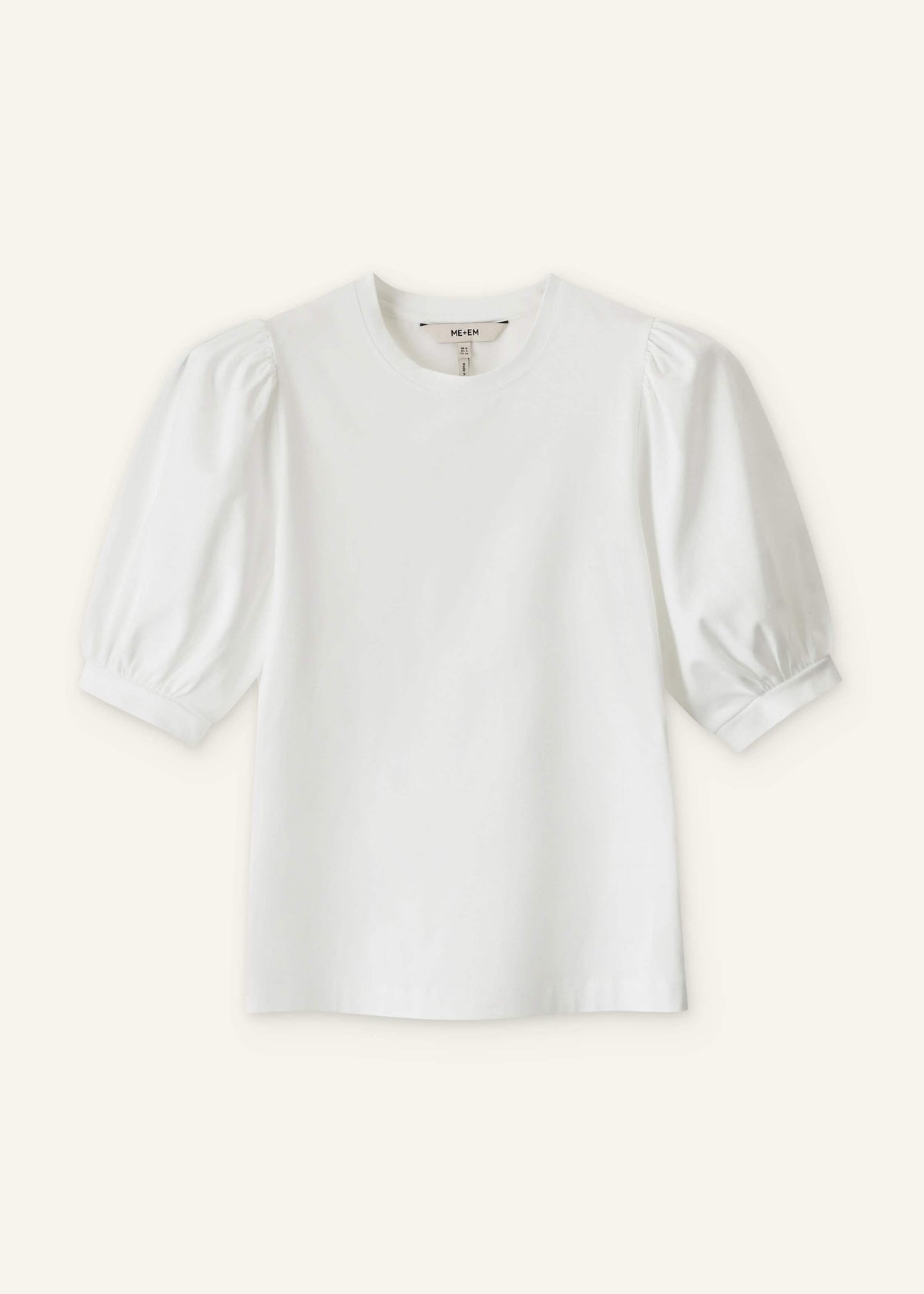 ME+EM Clothing White Feminine Sleeve Tee