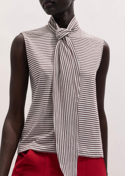 ME+EM Clothing Brown Scarf Neck Tank