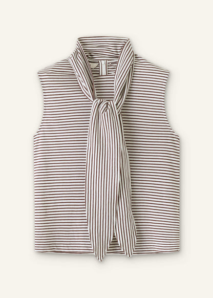ME+EM Clothing Brown Scarf Neck Tank