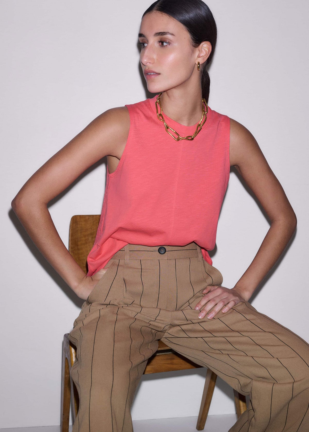 ME+EM Clothing Pink Racerback Swing Top