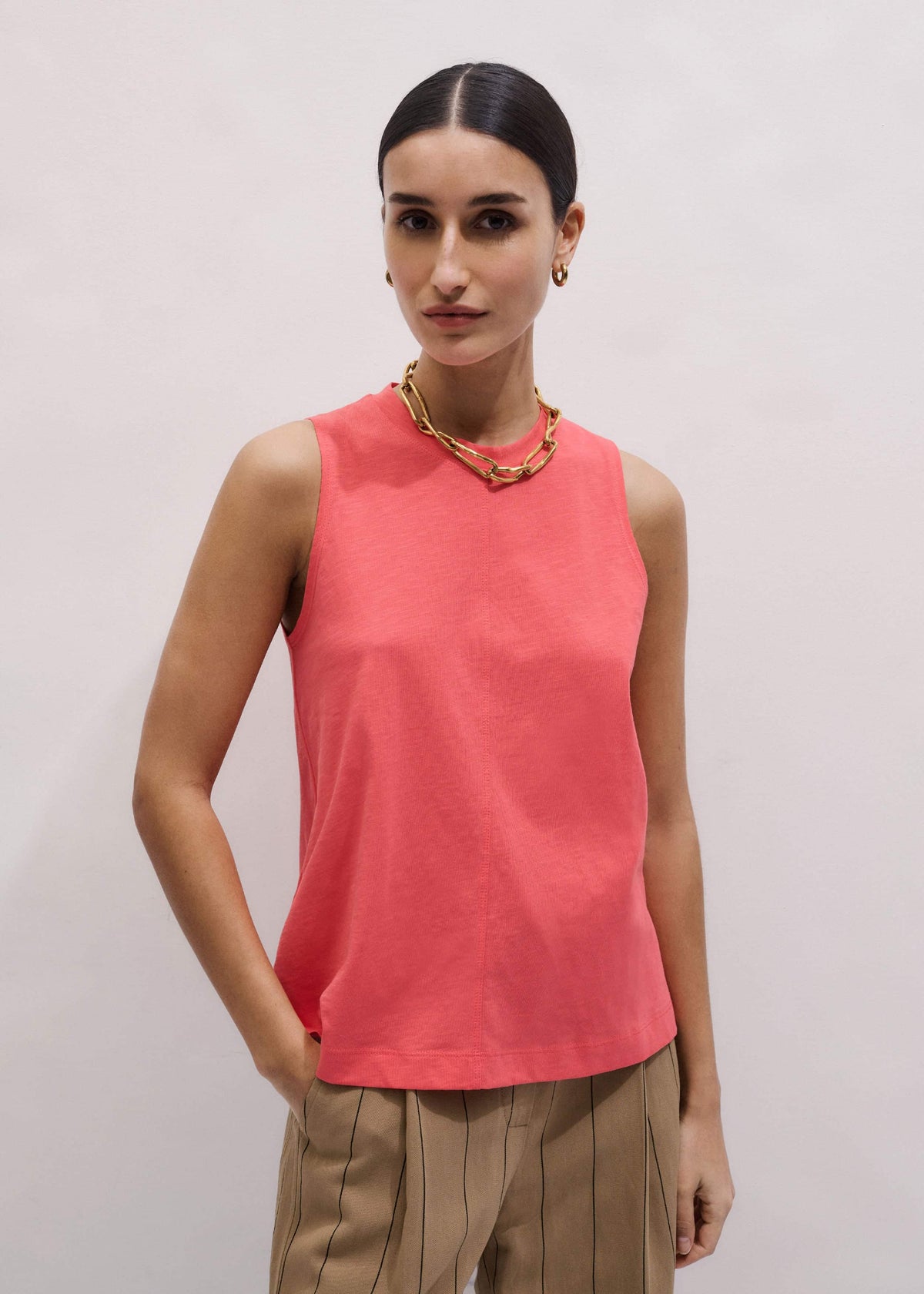 ME+EM Clothing Pink Racerback Swing Top