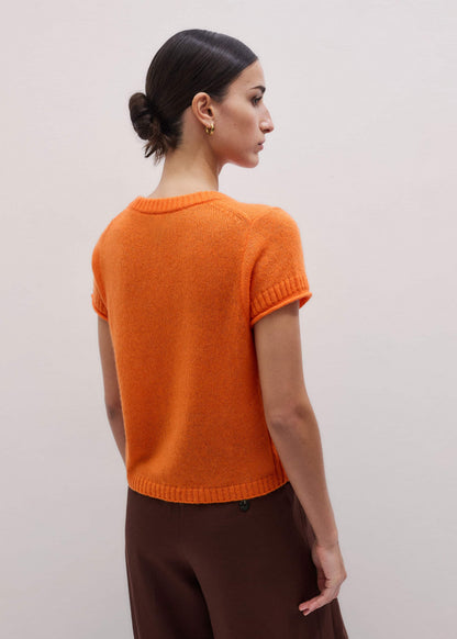 ME+EM Clothing Orange Merino Cashmere Silk Baby Tee