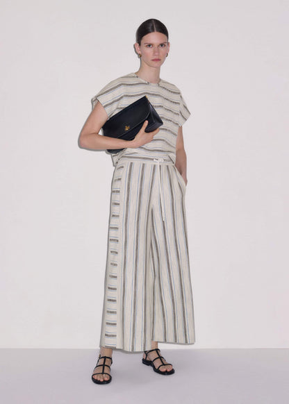 ME+EM Clothing Cream Stripe Tee