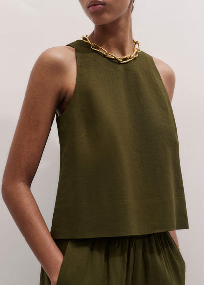 ME+EM Clothing Olive Green Shell Crop Top