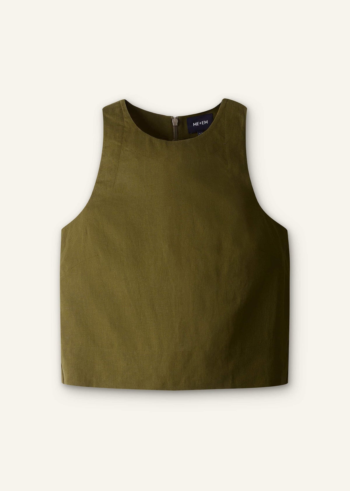 ME+EM Clothing Olive Green Shell Crop Top