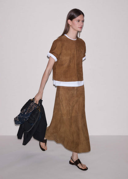 ME+EM Clothing Brown Luxe Boxy T-Shirt
