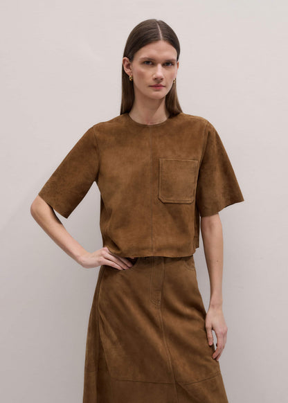 ME+EM Clothing Brown Luxe Boxy T-Shirt