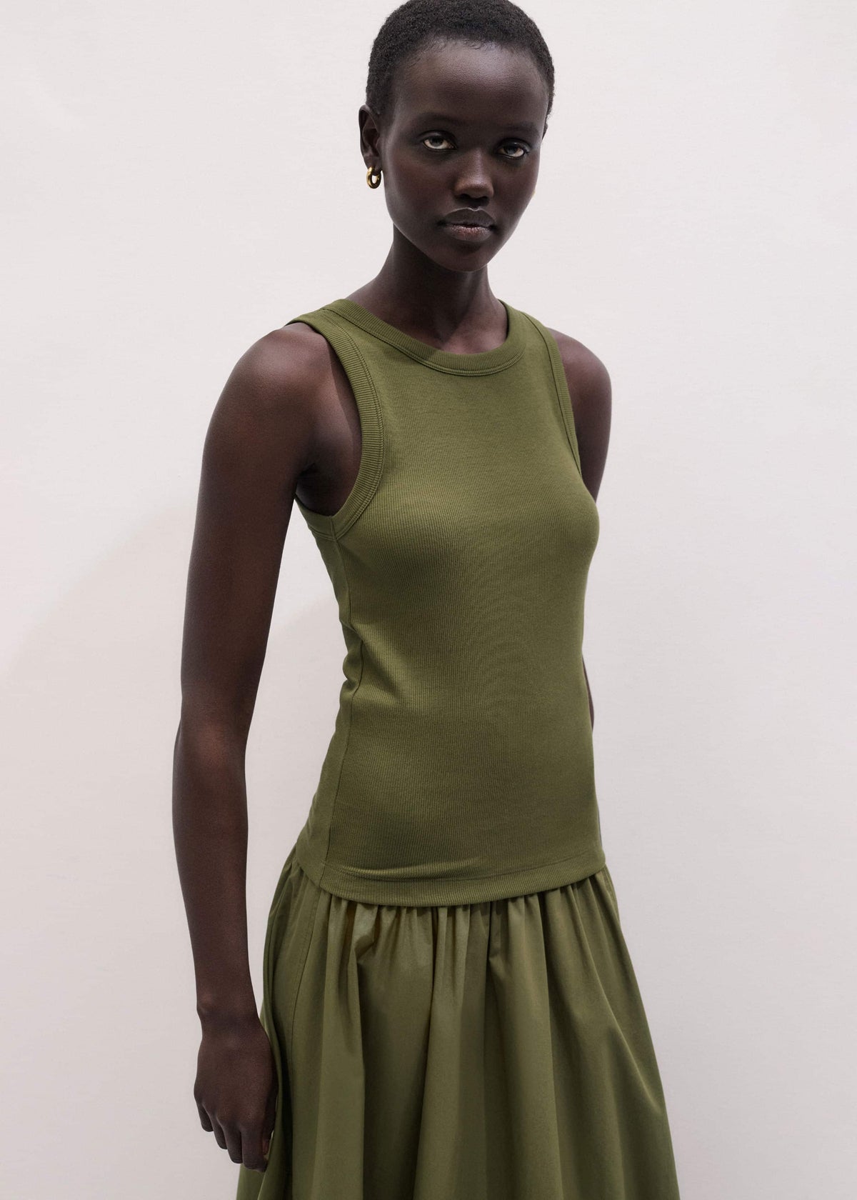 ME+EM Clothing Olive Green Perfect Basic Vest