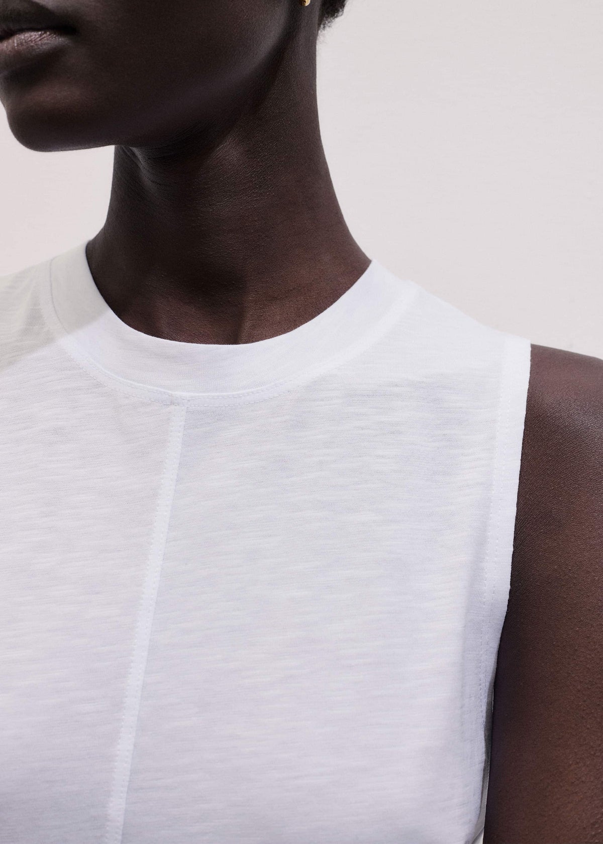 ME+EM Clothing White Racerback Swing Top