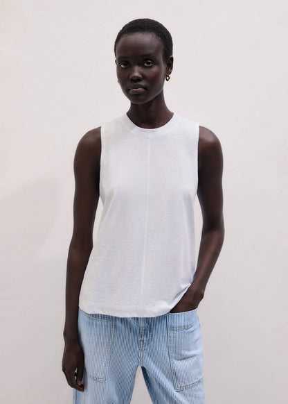 ME+EM Clothing White Racerback Swing Top