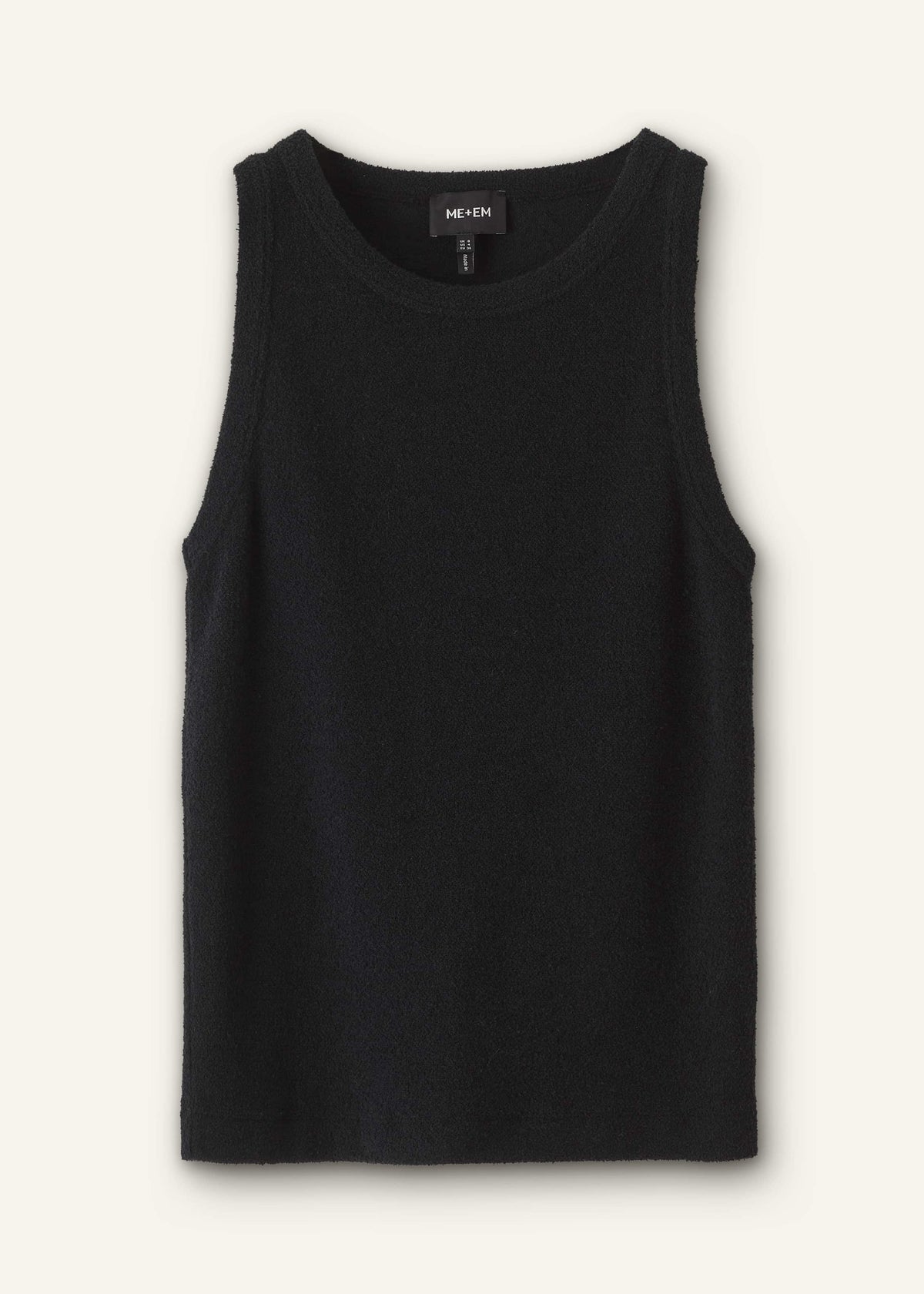 ME+EM Clothing Black Textured Slim Basic Tank Top