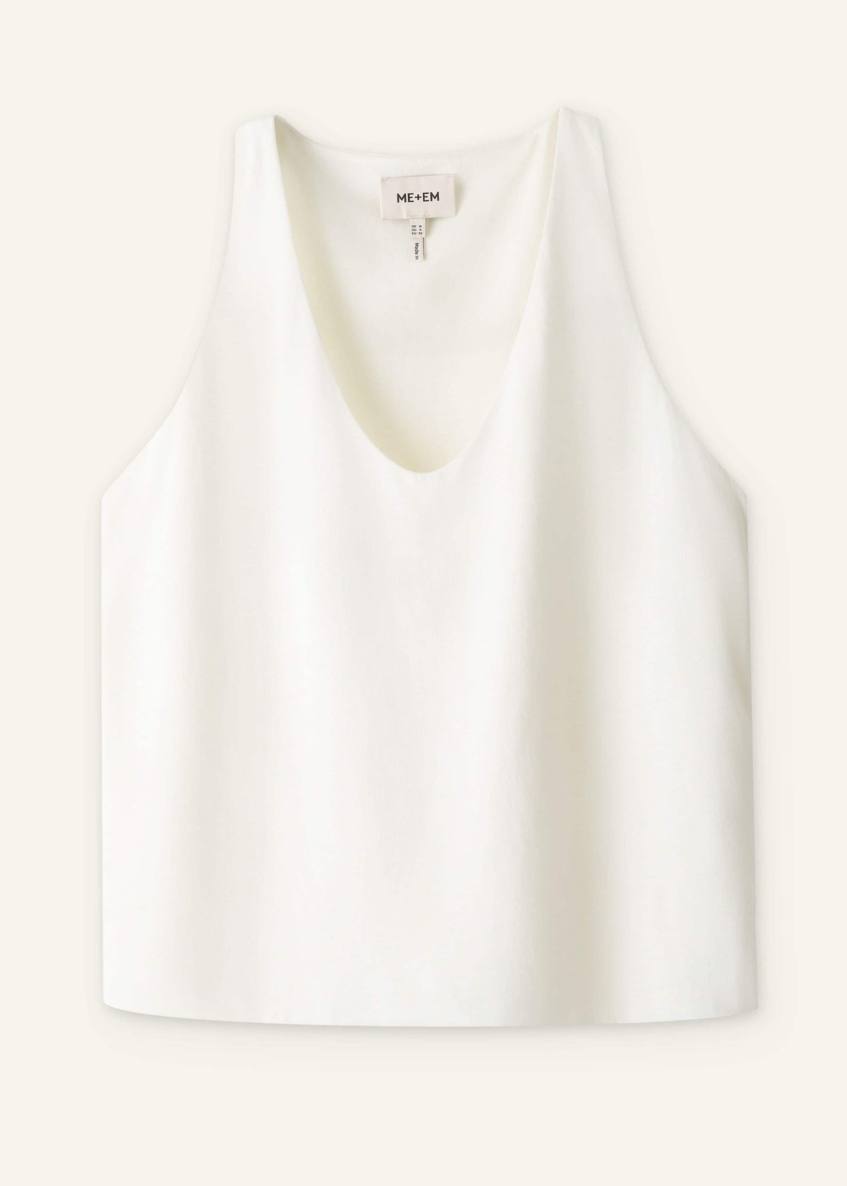 ME+EM Clothing Cream Scoop Neck Vest