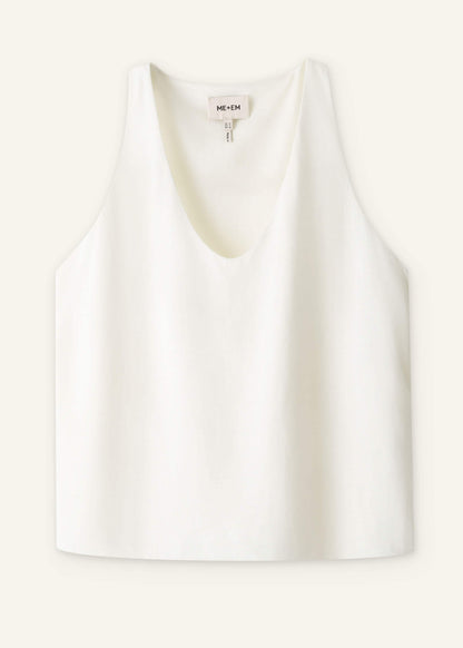 ME+EM Clothing Cream Scoop Neck Vest