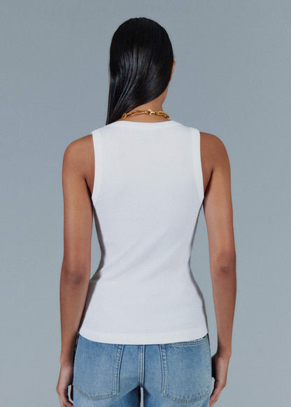 ME+EM Clothing White Ultimate V-Neck Vest