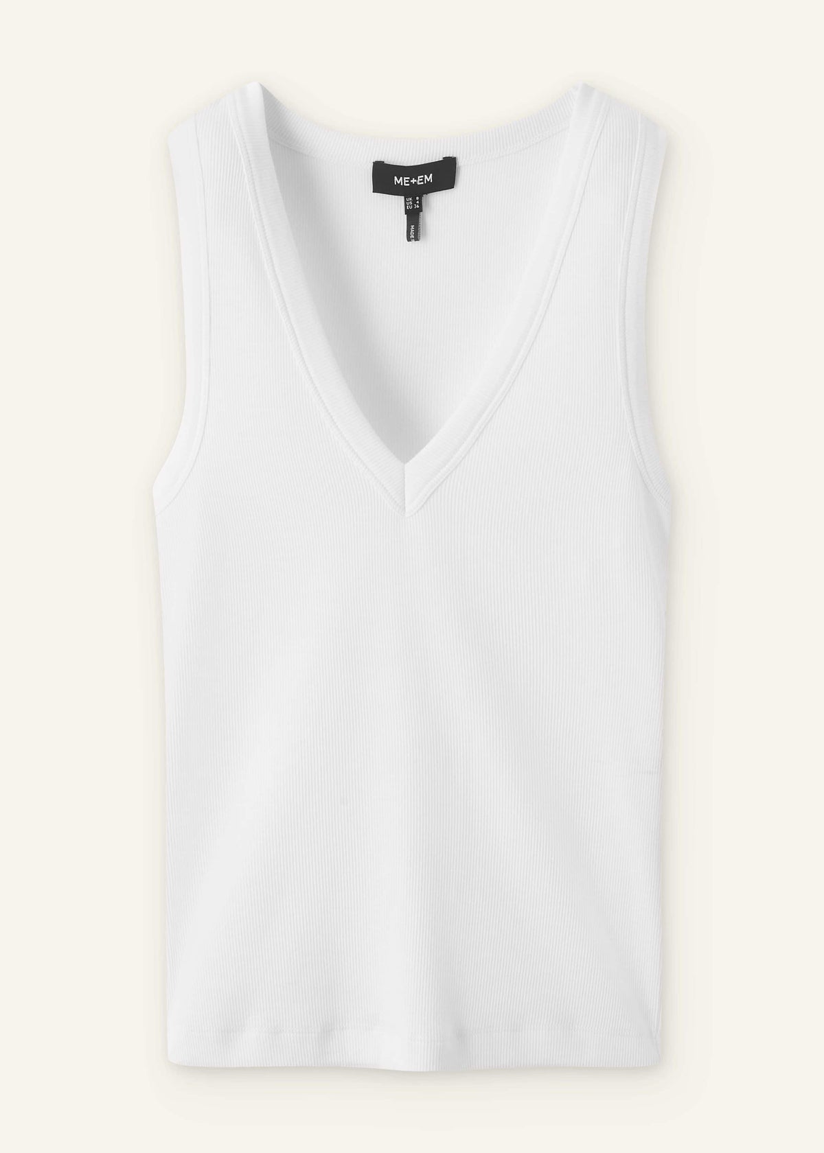ME+EM Clothing White Ultimate V-Neck Vest