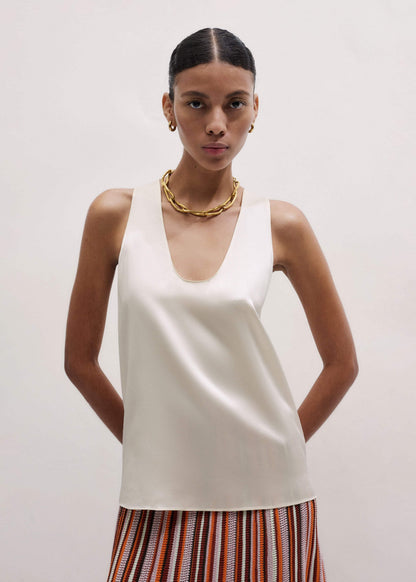 ME+EM Clothing Cream Fluid Evening Tank Top
