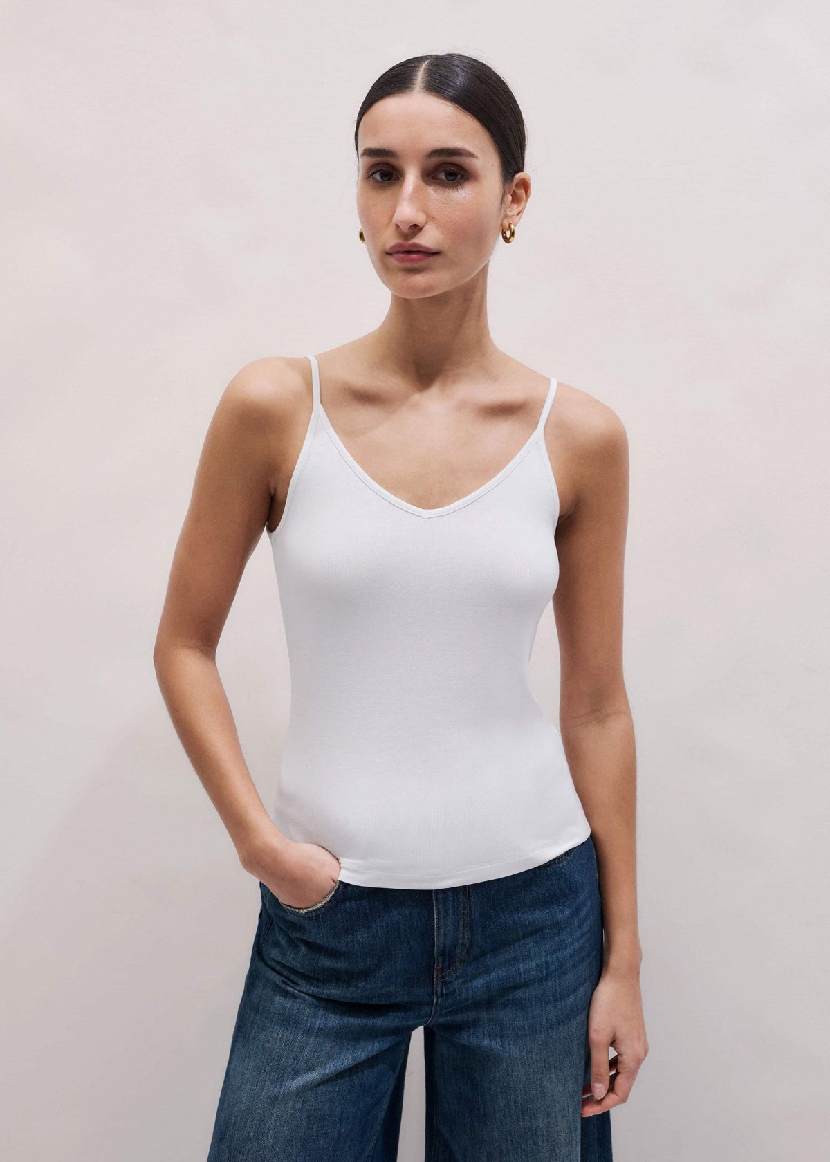 ME+EM Clothing White Fashion First Aid Cami