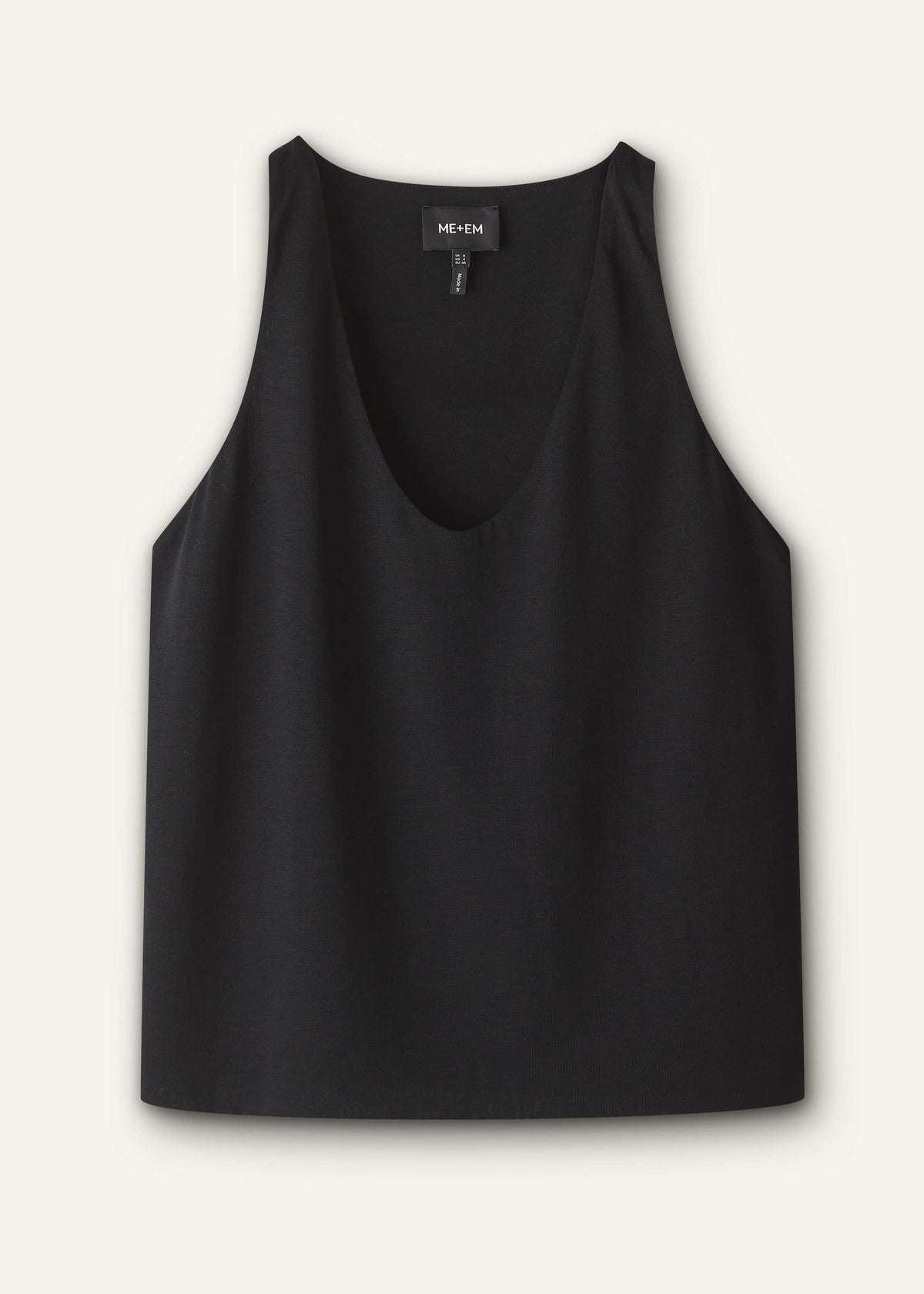 ME+EM Clothing Black Scoop Neck Vest