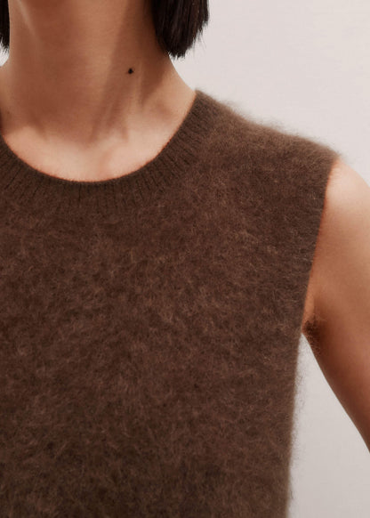 ME+EM Clothing Brown Straight Sweater Vest