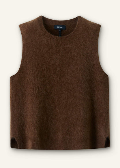 ME+EM Clothing Brown Straight Sweater Vest