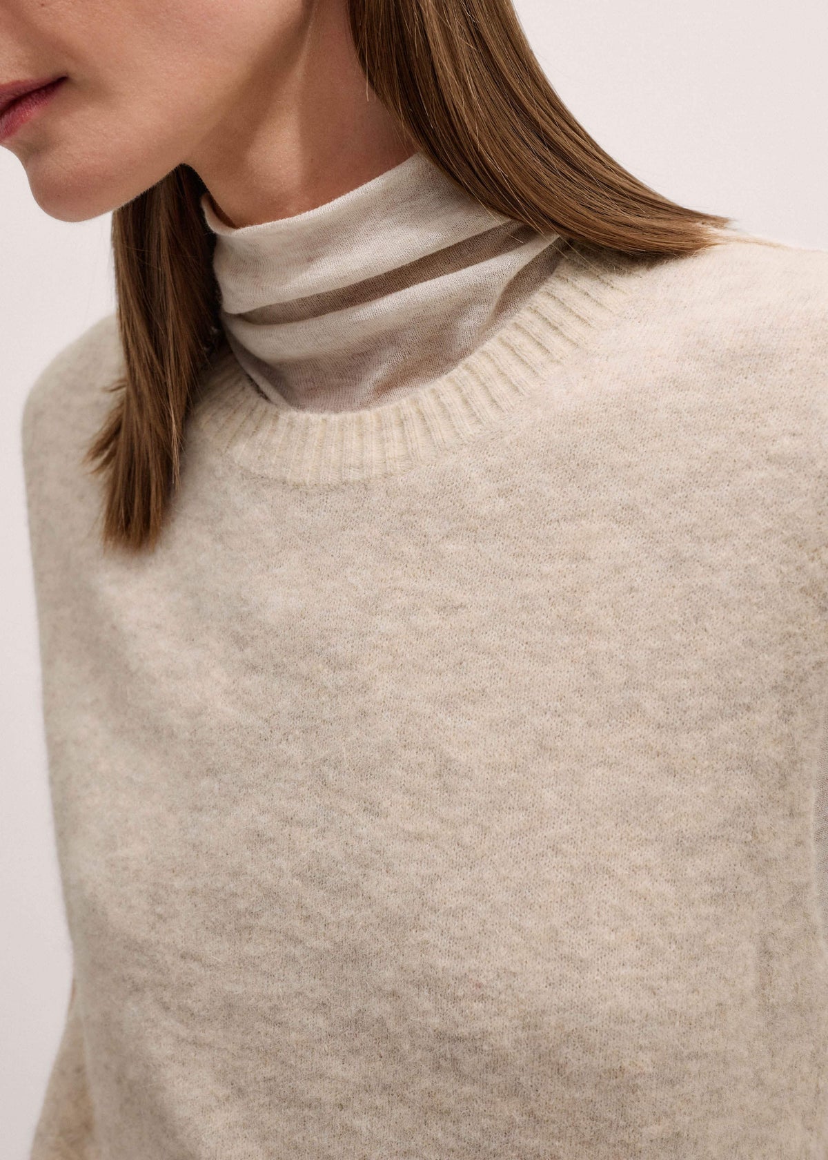 ME+EM Clothing Cream Alpaca Blend Straight Knit Vest