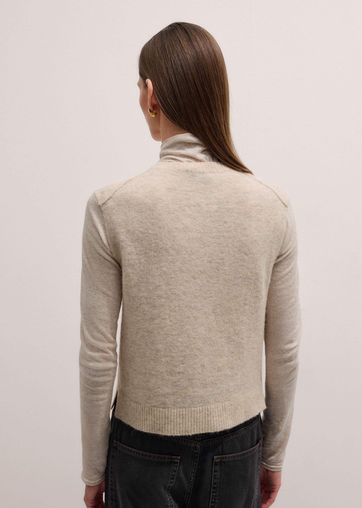 ME+EM Clothing Cream Alpaca Blend Straight Knit Vest