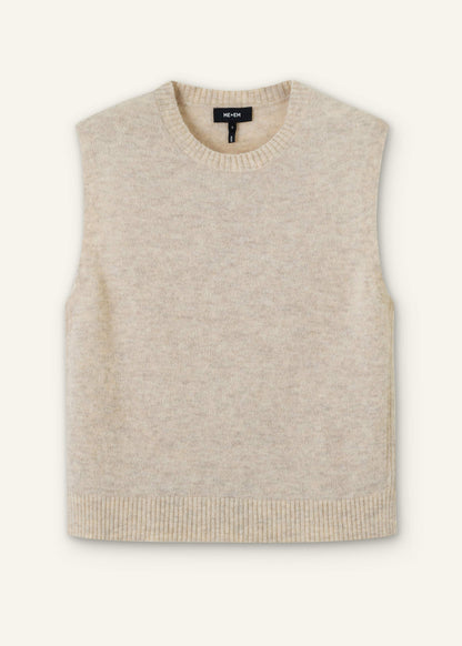 ME+EM Clothing Cream Alpaca Blend Straight Knit Vest
